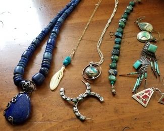 A large selection of native American jewelry,  here is a small sample 