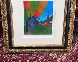 Quite Road by Itzchak Tarkay  -Serigraph in color on wove paper, signed in pencil and numbered, from the printer's proof edition of 11, appraised by Park West