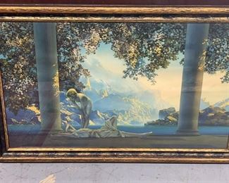 Daybreak by Maxfield Parrish in Art Deco Frame
