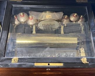 Fabrique De Geneve Rosewood Cylinder Music Box