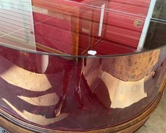 F. C. Jorgeson & Co. Chicago - Unusual Mahogany Claw Foot Curved Display Case