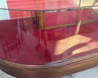 F. C. Jorgeson & Co. Chicago - Unusual Mahogany Claw Foot Curved Display Case