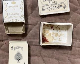 Vester American Colony Store Jerusalem small box and Las Vegas mini Dainippon cards