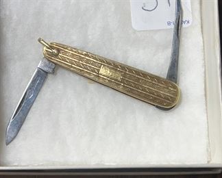 Antique 14K Yellow Gold Pocket Knife