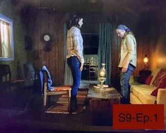 This is the scene in Season 9 - Episode 1 where the chairs were used in the show.  Maggie visits Earl and Tammy's home in Hilltop after the death of their son, Kenneth.