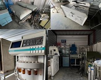 Authentic Walking Dead Show Props:  This is an entire room full of medical equipment used throughout the show in various season and episodes.  Most items can be seen in Ezekiel's secret clinic located in the Commonwealth in season 11.  Pieces include an ultrasound machine, DNA Synthesizer, baby incubator, several hospital gurneys and a hospital exam table, wheel chairs, oxygen tanks, many metal rolling tables and carts, blood pressure monitors.  This is an entire 10x20 room  full of hospital props.  Would make a great film set, props for a haunted house, or perfect for a cosplay photo ops booth.  Take the entire room for $2,500.