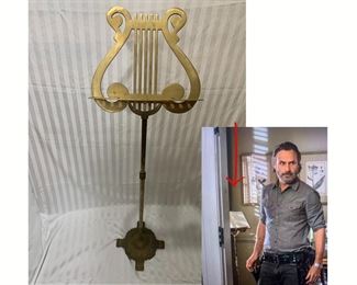 Vintage brass music stand seen in Hilltop on the Walking Dead  - $125