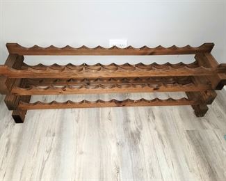 Long wood wine rack