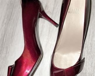 Stuart Weitzman red patent leather shoes