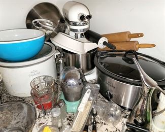 Crock Pots. KitchenAid mixer