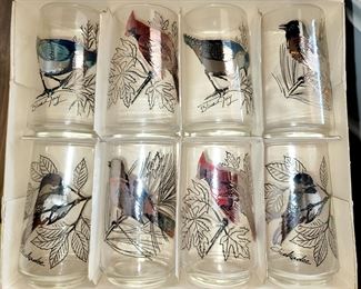 Vintage Anchor Hocking bird glasses