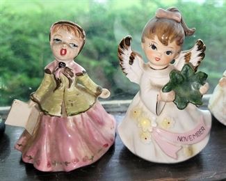 Vintage Lefton and such girl figurines