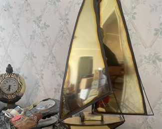 1970's sculptures w/ white quartz base... artist to be named.