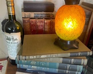 cool pineapple lamp and more books...