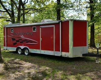 24 ft. toy haulertrailer has air conditioner and onboard generator