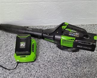 80 volt leaf blower with battery and charger