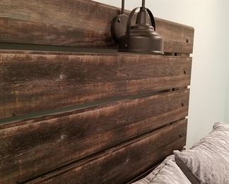 A close look at the bed's headboard