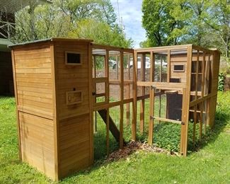 One of two cat enclosures