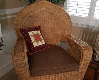 A closer look at the other wicker chair