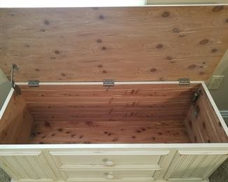 Inside the cedar-lined blanket chest