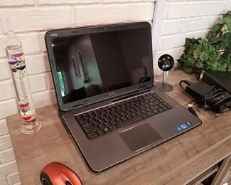 The Dell notebook computer opened