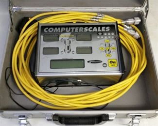 Longacre 52-72627 'Accuset II' digital scale computer.  Comes with four corner scales (400 lbs capacity each), and adjustable stand for racing karts