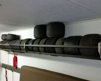 Assorted tires and rims for karts