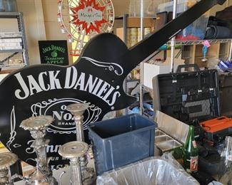 Large alcohol jack Daniel's guitar with stand