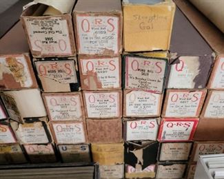 Old music rolls for player piano