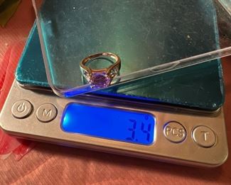 14k women's amethyst ring