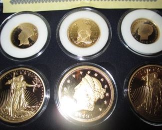  Gold Plated US Coins Commemorative Collection