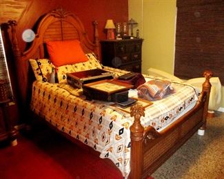 Nice Tommy Bahama Bed and New Protected Mattress