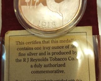 1 Oz .999 Silver Commemorative Joe Camel coin celebrating the centennial of the product 1913-2013 
