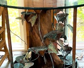 indoor outdoor lily pad, water fountain by Andy Brinkley Studio Hickory, NC