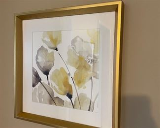 Set of 2 watercolor prints - framed