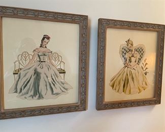 Vintage colorized artwork - framed