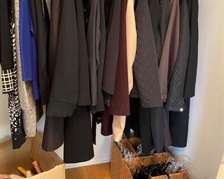 Coats, sweaters, and hangers