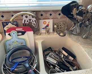 Kitchen cooking essentials - utensils and cutting boards