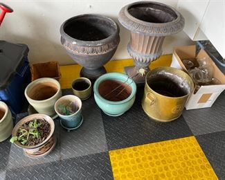 Large planters and herb pots