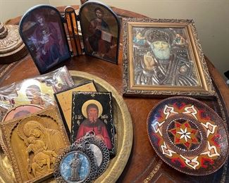 Greek dishes, plaques, and medallions