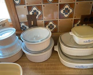 Corning Ware French White, Corning Ware Blue Cornflower