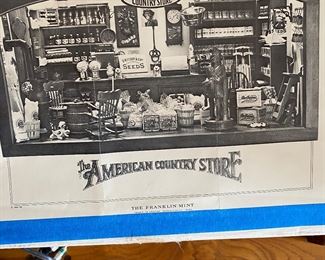 Franklin Mint American Country Store in Original Box, Display, with Miniatures 