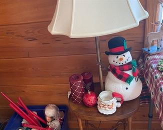 Vintage Mahogany Table Lamp