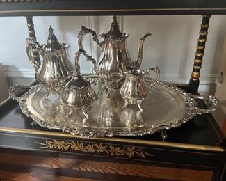 "Baroque" by Wallace Silver Plated Tea Service - 5 piece