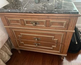 Maitland Smith Style Marble top Chest of Drawers 