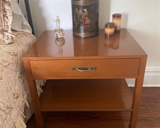 Single Drawer walnut nightstand - Baker or Henredron? 
