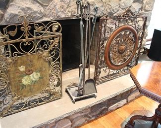 Decorative fireplace screen