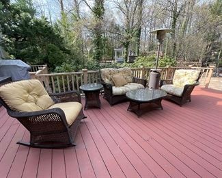 Patio wicker seating