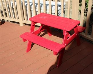 Child's picnic bench