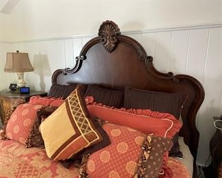 Ornate king bed (mattress not for sale)